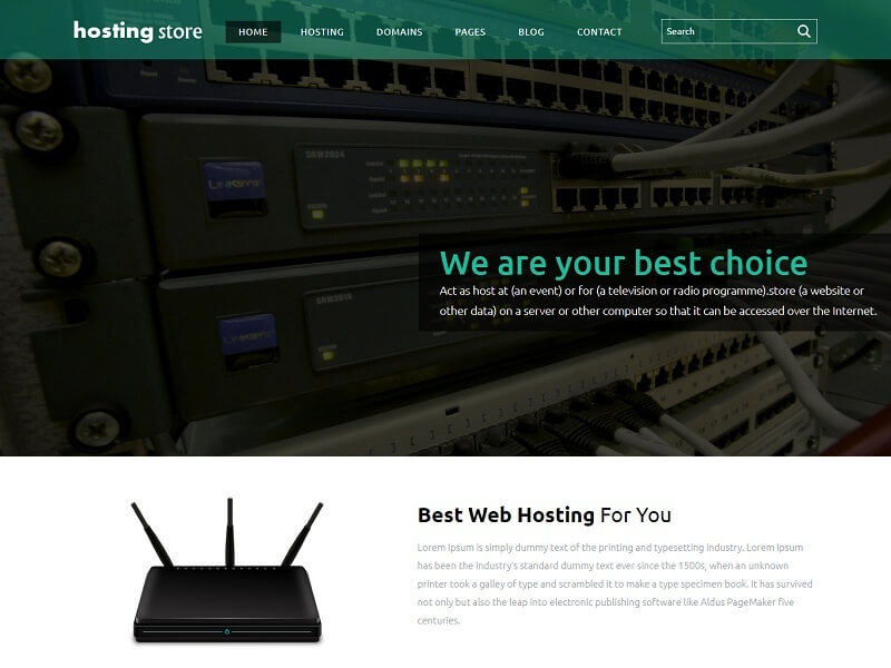 Hosting Store Free HTML Template