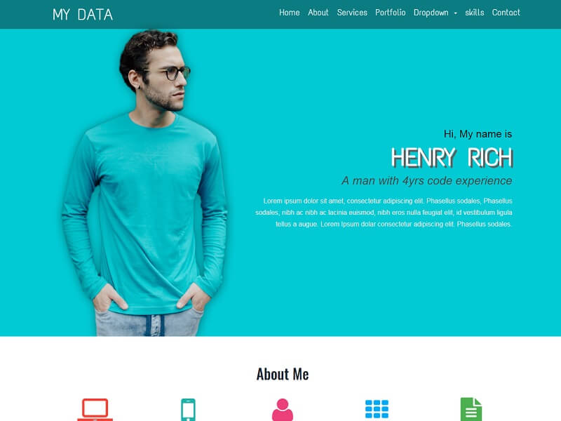 My Data Free Popular HTML Website Templates