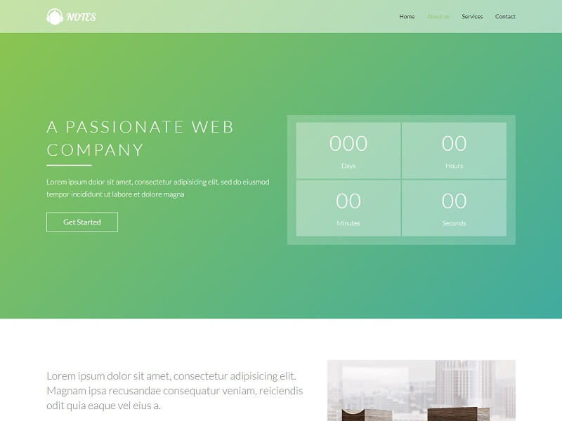 Notes: Free Landing Page HTML Website Templates