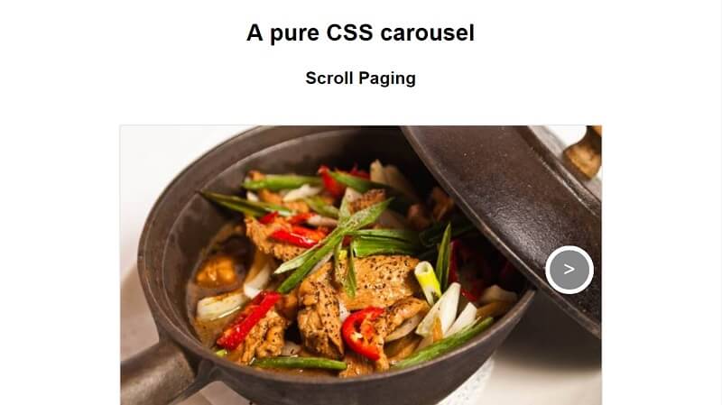 Pure CSS carousel that preserves history Free HTML CSS Carousels