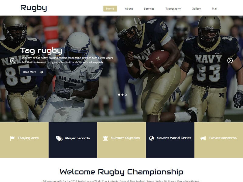 Free Sports HTML Website Templates