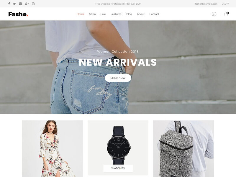 Fashe Free Shopify Themes