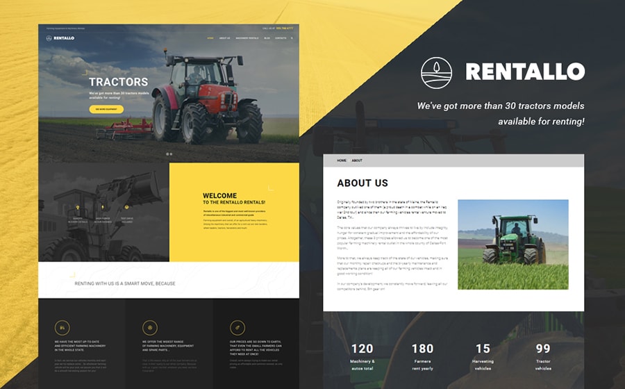 Rentallo: WordPress Agricultural Business Themes