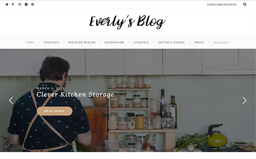 Everly Blogging WordPress Themes