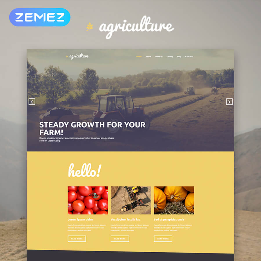 Agriculture: Crop Farming Responsive WordPress Design