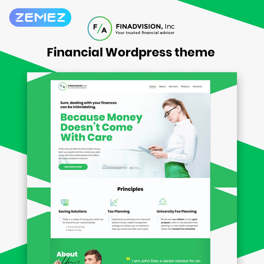 Finadvisor: Most Appealing WordPress Themes