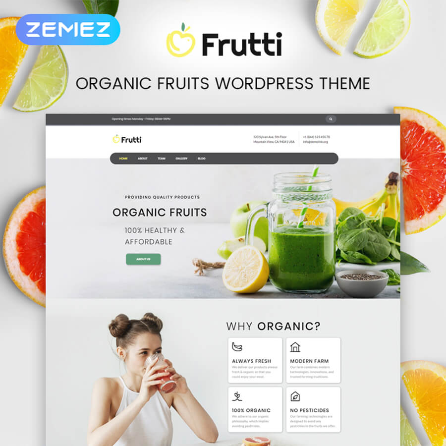 Frutti: Most Appealing WordPress Themes