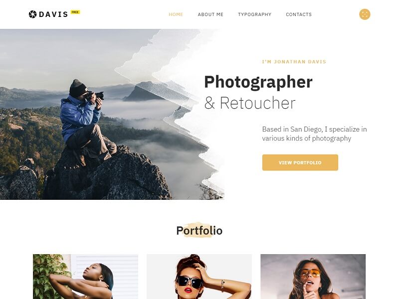 photography website templates html css simple