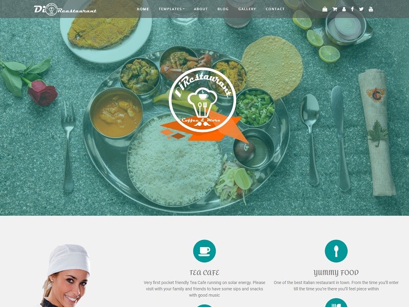 Di Restaurant Free Restaurant WordPress Theme