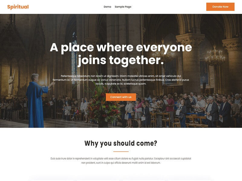 FSE Spiritual Free Church WordPress Theme