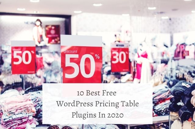 Best Free WordPress Pricing Table Plugins