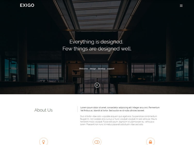 Exigo Free Creative HTML Website Template
