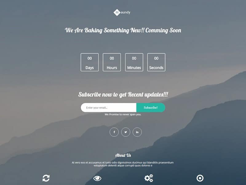 Maundy: Free Coming Soon HTML Website Templates