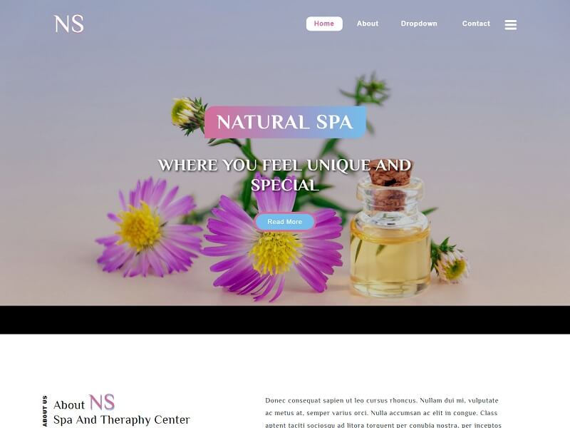 Natural Spa: Free Spa Salon HTML Website Templates
