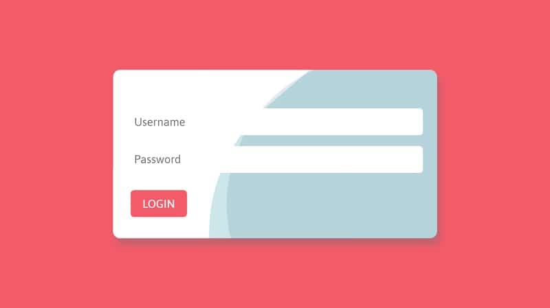 Wavy login form