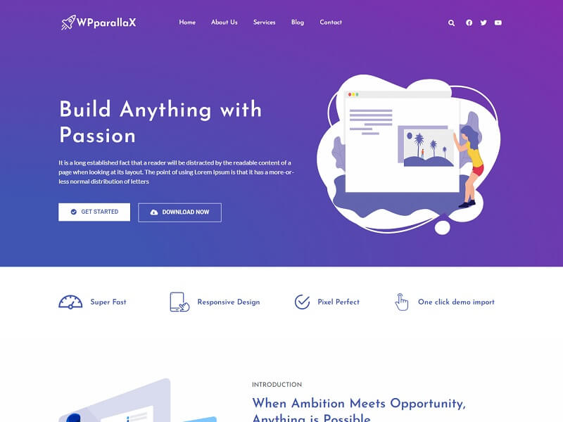 20+ Best Free Parallax WordPress Themes - Wpshopmart