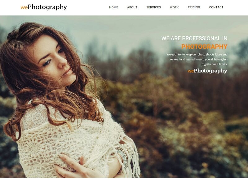 We Photography Free HTML Template