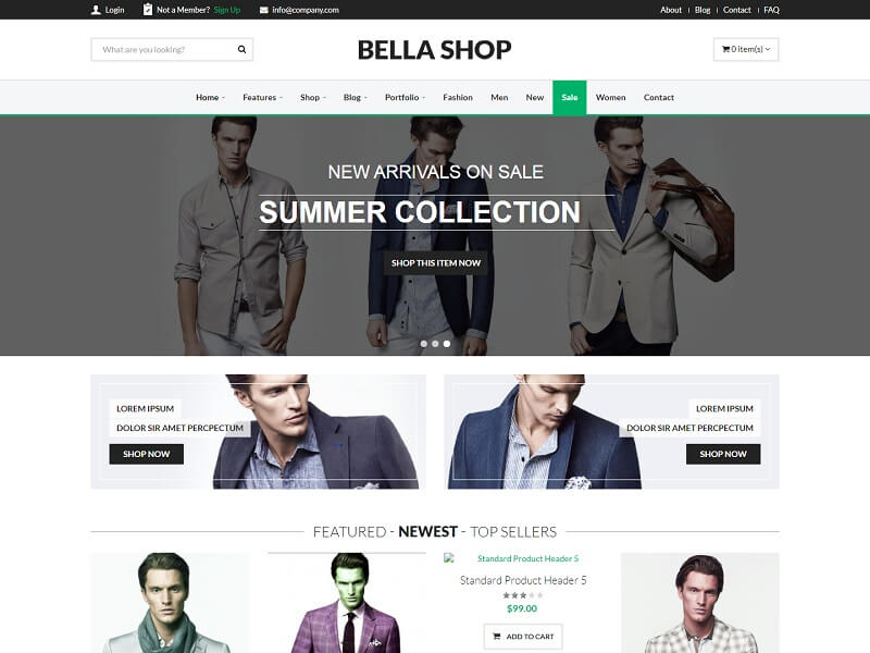 Bella Shop Best Drupal Ecommerce Themes