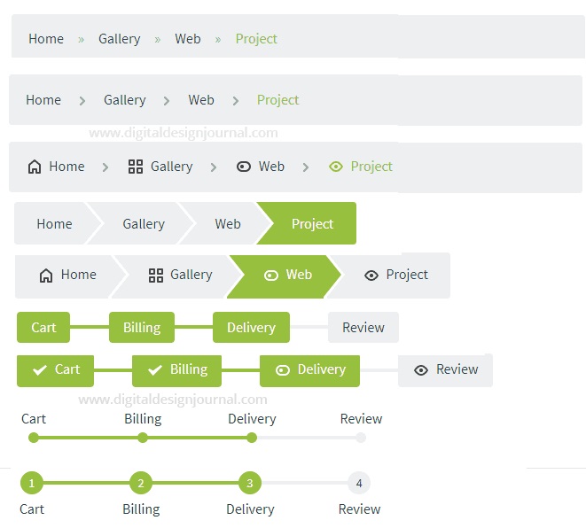 CSS Breadcrumbs and Multi step Processes