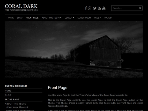 Coral Dark Free Portfolio WordPress Theme