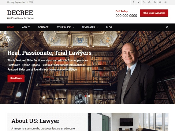 Decree Lawyer WordPress Theme