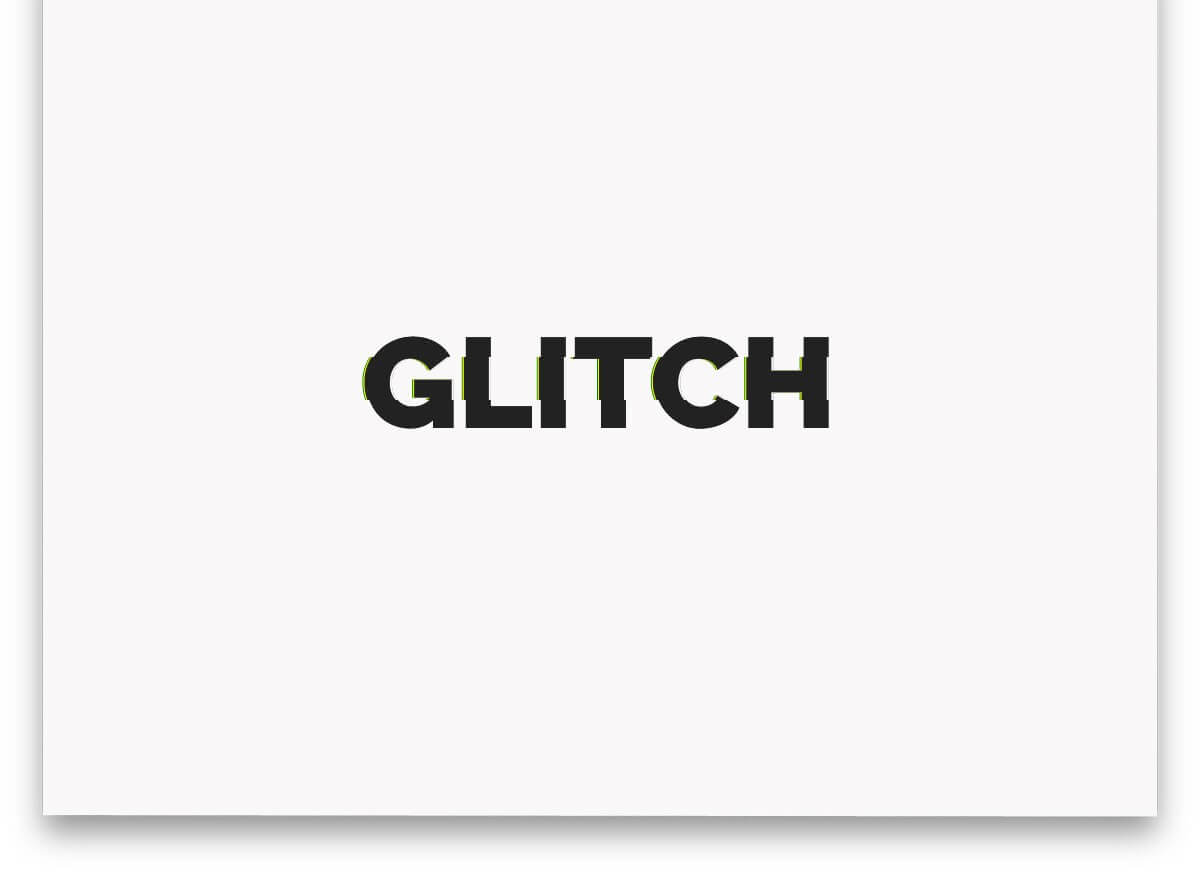 Glitched Text CSS text effects