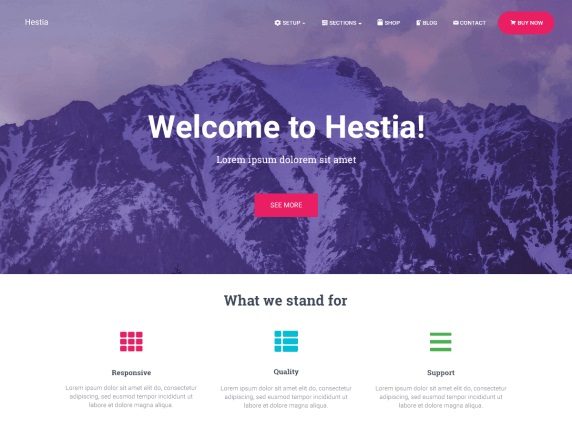 Hestia Fast Loading Theme For WordPress 