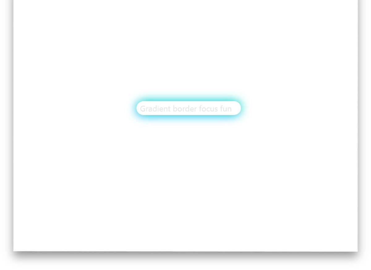 Input Field Gradient Border Focus Fun