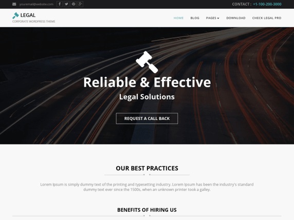 Legal Lawyer WordPress Theme
