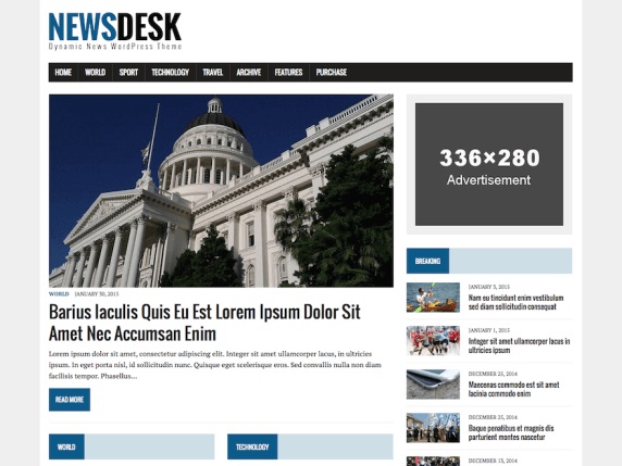 MH Newsdesk lite Free WordPress Theme