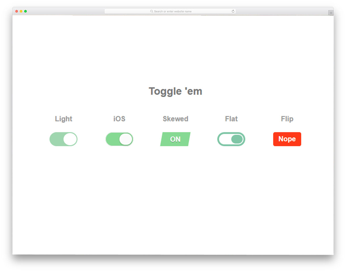 Pure CSS Toggle Buttons