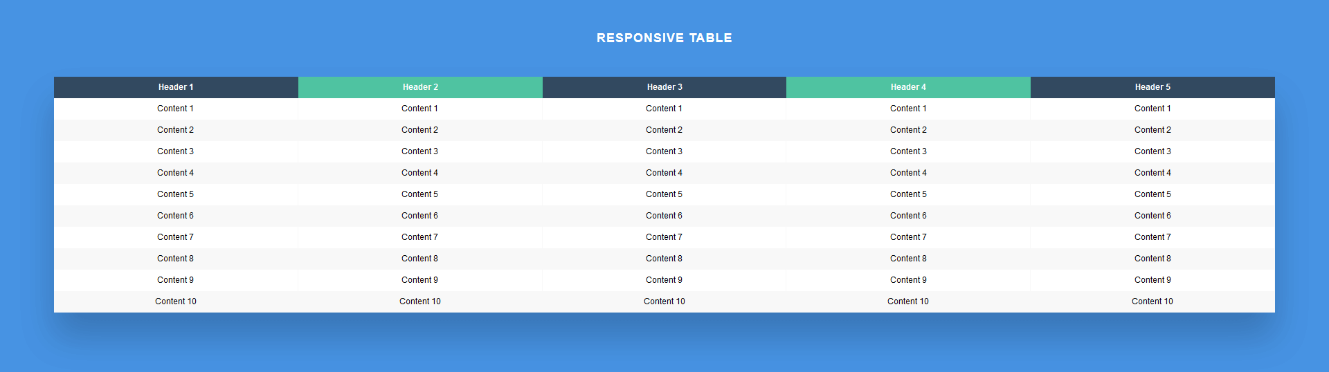 Responsive Table HTML and CSS Only