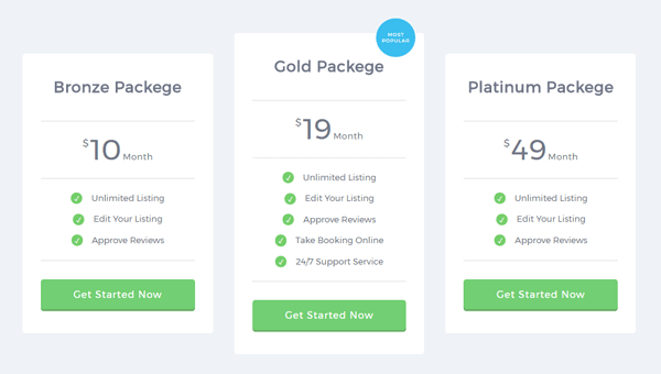 adaptive pricing table 