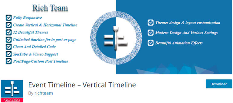 event timeline wordpress timeline plugins