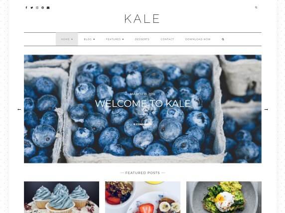 Kale Free Food WordPress Theme