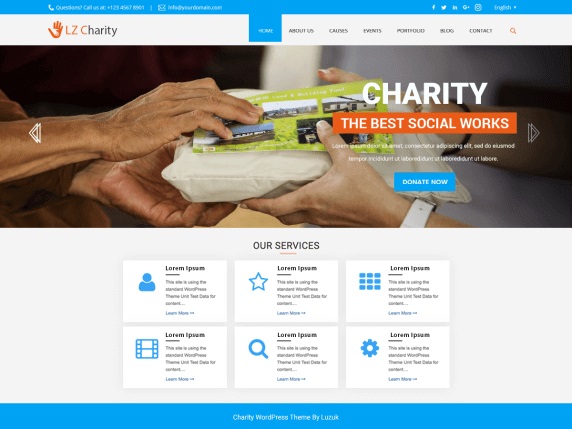 LZ Charity Welfare wordpress theme 