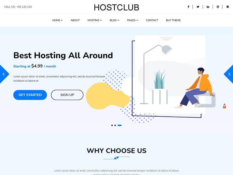 Hostclub Pro Best Hosting WordPress Theme