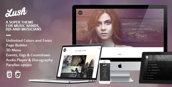 Lush WordPress Music Theme