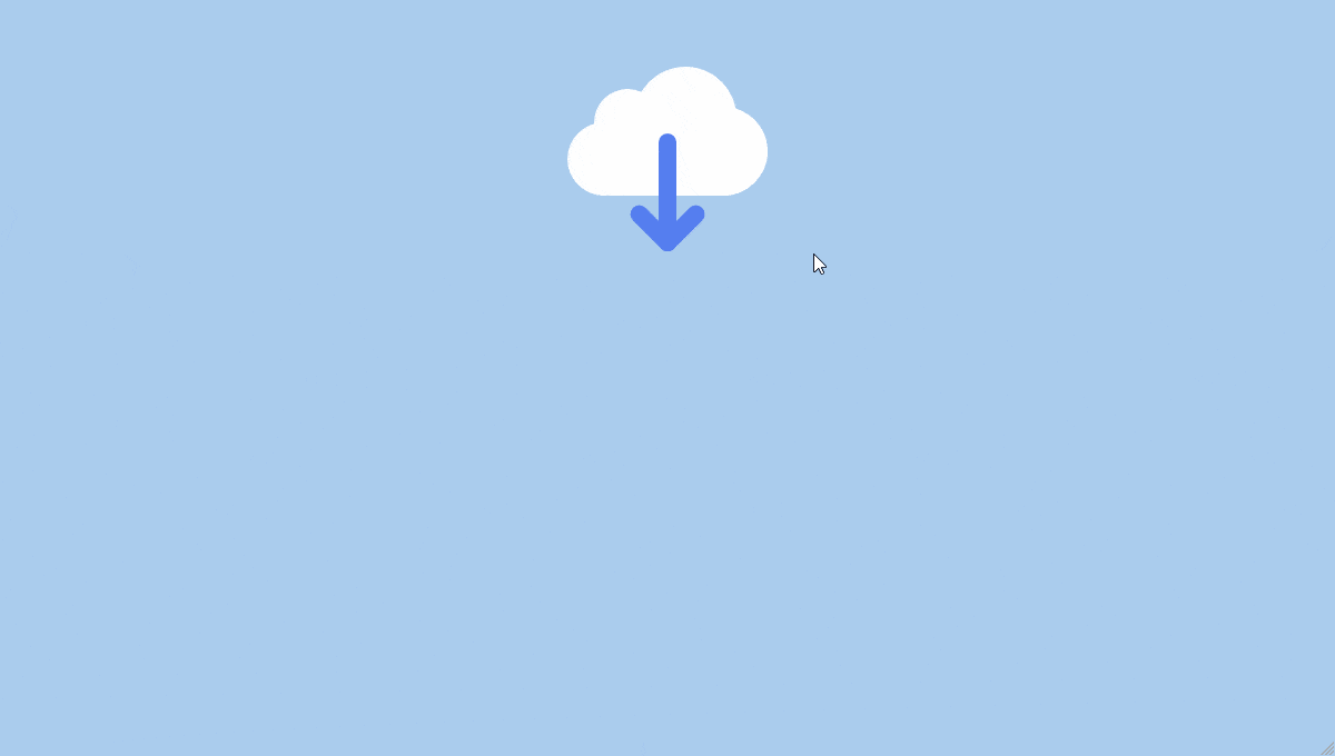 CSS Cloud Download Animation Button