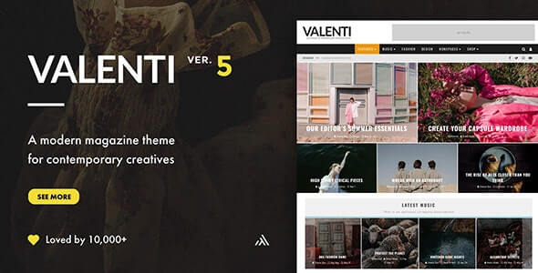 Valenti Magazine Theme For WordPress