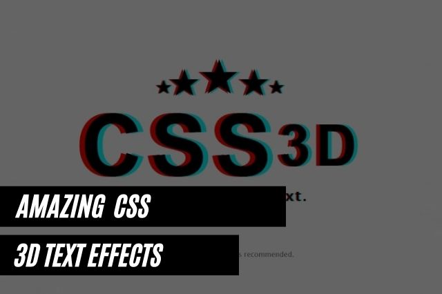 CSS 3D Text Effects