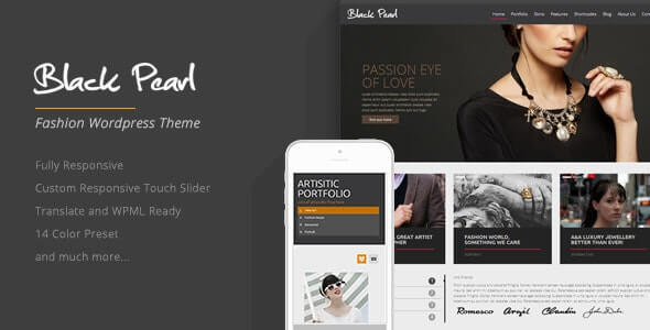 Black Pearl Fashion Theme For WordPress 