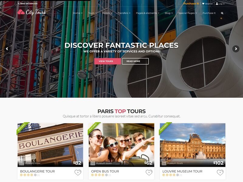 #CityTours: Hotel WordPress Themes