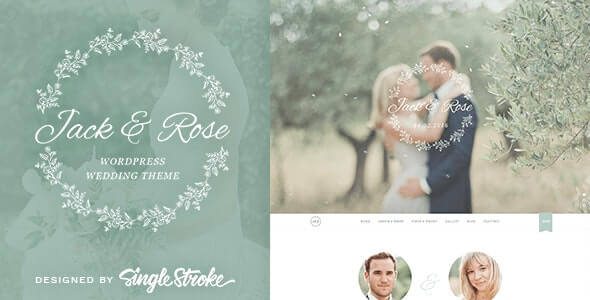 Jack Rose Wedding Theme For WordPress