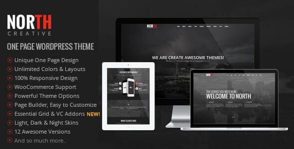 North Parallax Theme For WordPress 