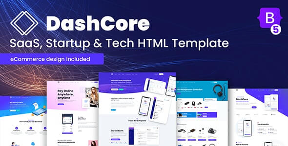 DashCore Startup HTML Template