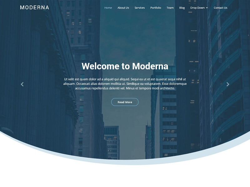 Moderna Startup HTML Template