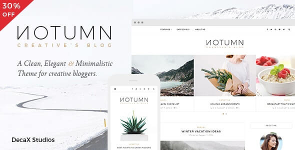 Notumn Minimalist WordPress Theme