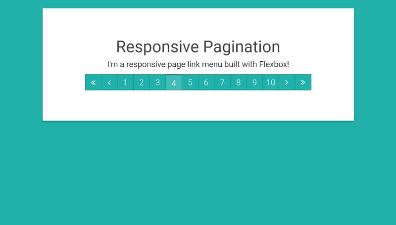 Responsive Flexbox Pagination