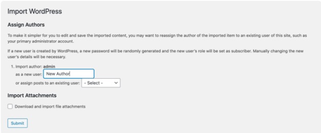 WordPress Import Tool For Assign Authors